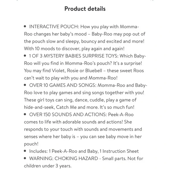 Peek-A-Roo | Interactive Panda-Roo and Baby Plush Toy - Picture 9 of 9